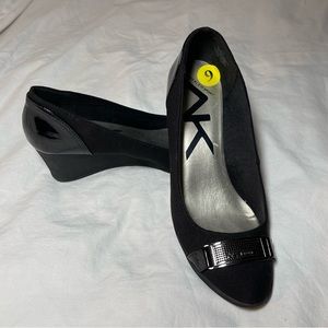 Black Anne Klein Sport Wedge Dress Shoe